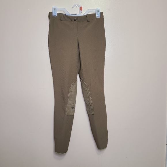 TuffRider Ribbed Low Rise Breeches with Velcro Bottom Equestrian - Picture 1 of 9